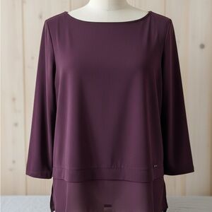 Ivanka Trump Plum Long Sleeve Blouse